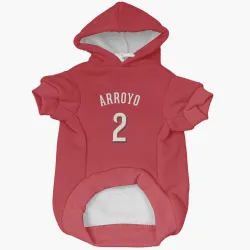 Cincinnati Reds Edwin Arroyo Scarlet Pet Hoodie for Dog & Cat