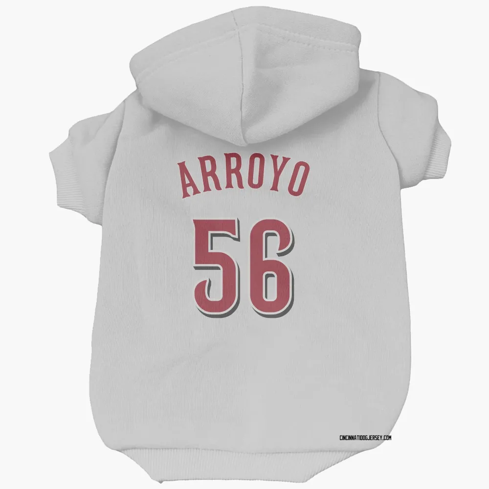 Cincinnati Reds Edwin Arroyo White Pet Hoodie for Dog & Cat