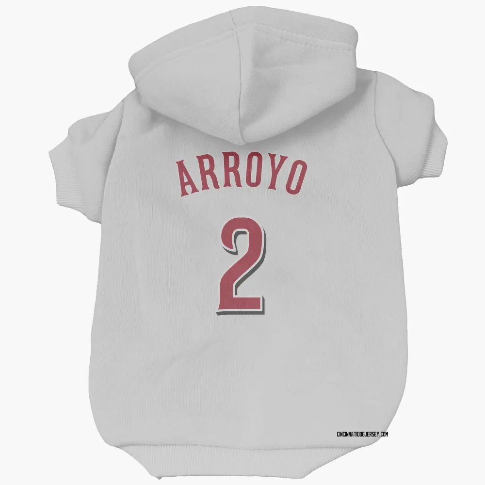 Cincinnati Reds Edwin Arroyo White Pet Hoodie for Dog & Cat