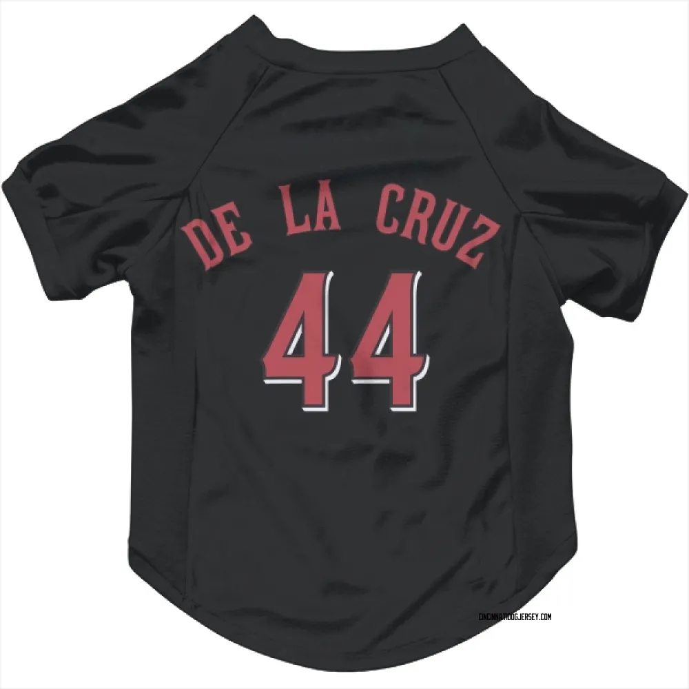 Cincinnati Reds Elly De La Cruz Black Pet Jersey for Dog & Cat