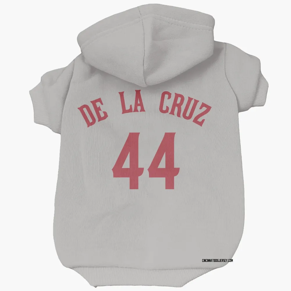 Cincinnati Reds Elly De La Cruz Gray Pet Hoodie for Dog & Cat
