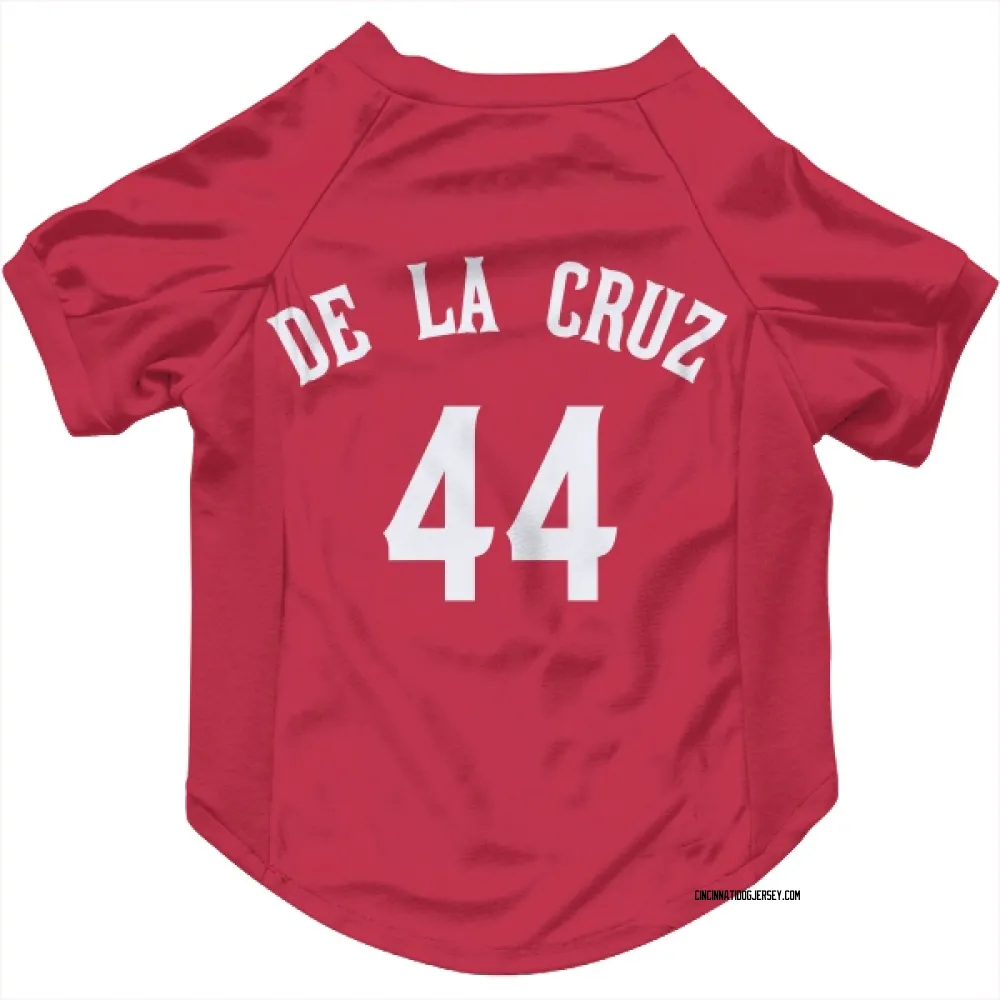 Cincinnati Reds Elly De La Cruz Red Pet Jersey for Dog & Cat