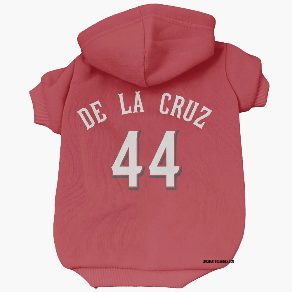 Cincinnati Reds Elly De La Cruz Scarlet Pet Hoodie for Dog & Cat