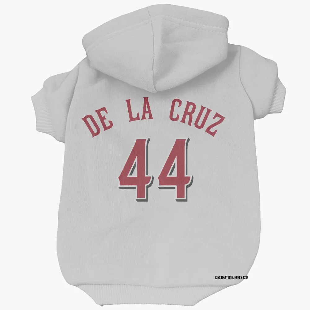 Cincinnati Reds Elly De La Cruz White Pet Hoodie for Dog & Cat