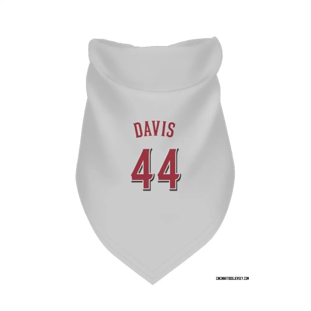 Cincinnati Reds Eric Davis White Pet Bandana for Dog & Cat