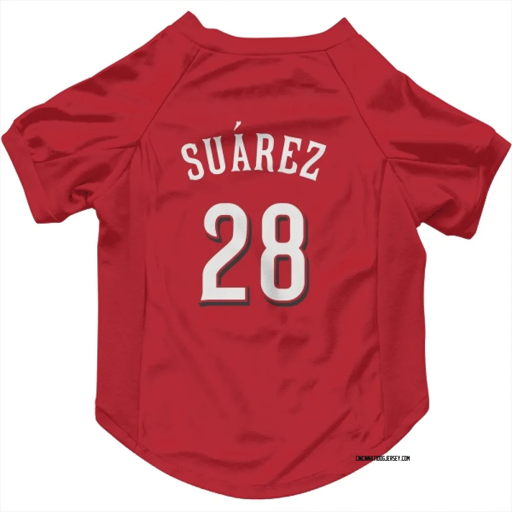 Cincinnati Reds Eugenio Suarez Scarlet Pet Jersey for Dog & Cat