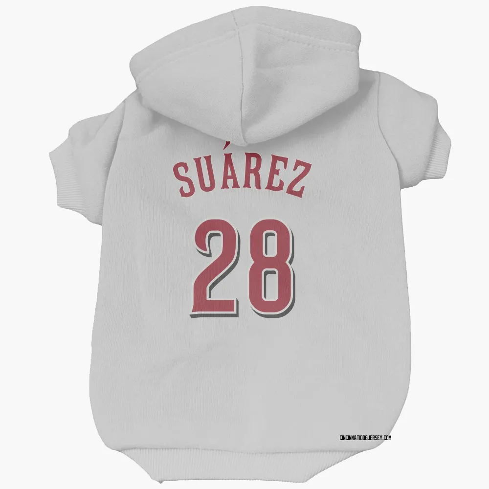 Cincinnati Reds Eugenio Suarez White Pet Hoodie for Dog & Cat