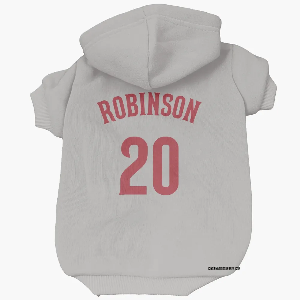 Cincinnati Reds Frank Robinson Gray Pet Hoodie for Dog & Cat