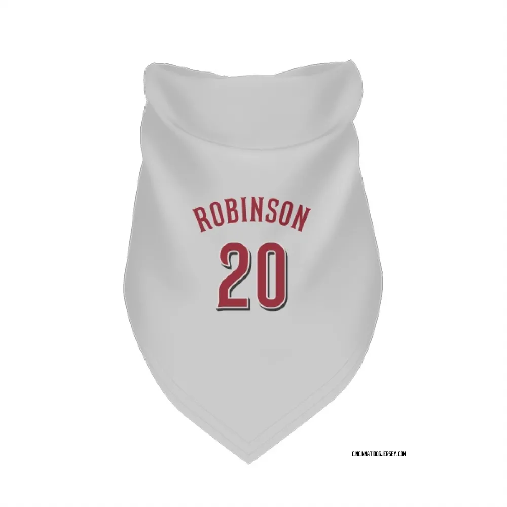 Cincinnati Reds Frank Robinson White Pet Bandana for Dog & Cat