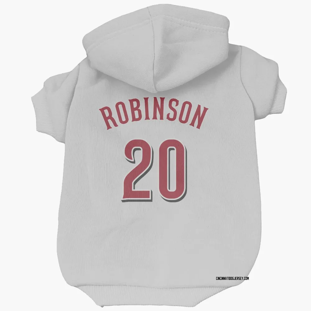 Cincinnati Reds Frank Robinson White Pet Hoodie for Dog & Cat