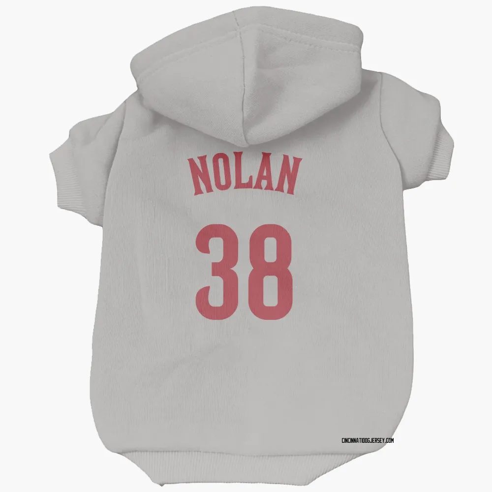 Cincinnati Reds Gary Nolan Gray Pet Hoodie for Dog & Cat