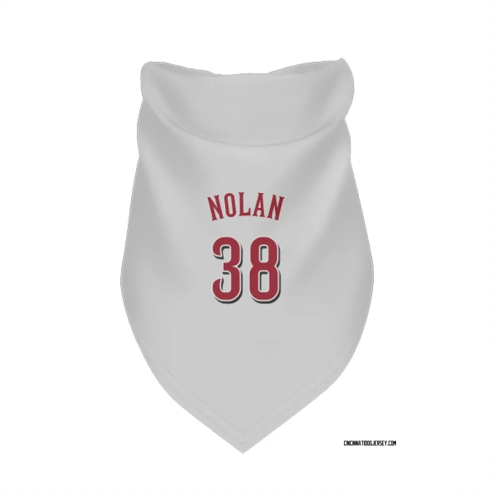 Cincinnati Reds Gary Nolan White Pet Bandana for Dog & Cat