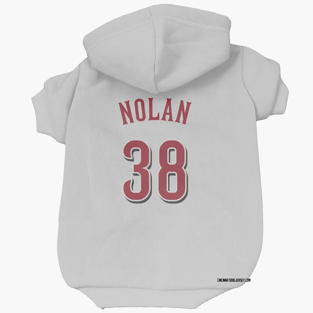 Cincinnati Reds Gary Nolan White Pet Hoodie for Dog & Cat