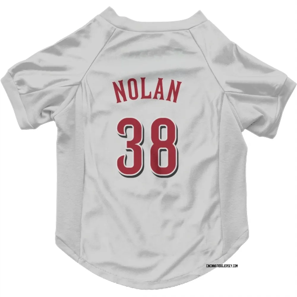 Cincinnati Reds Gary Nolan White Pet Jersey for Dog & Cat
