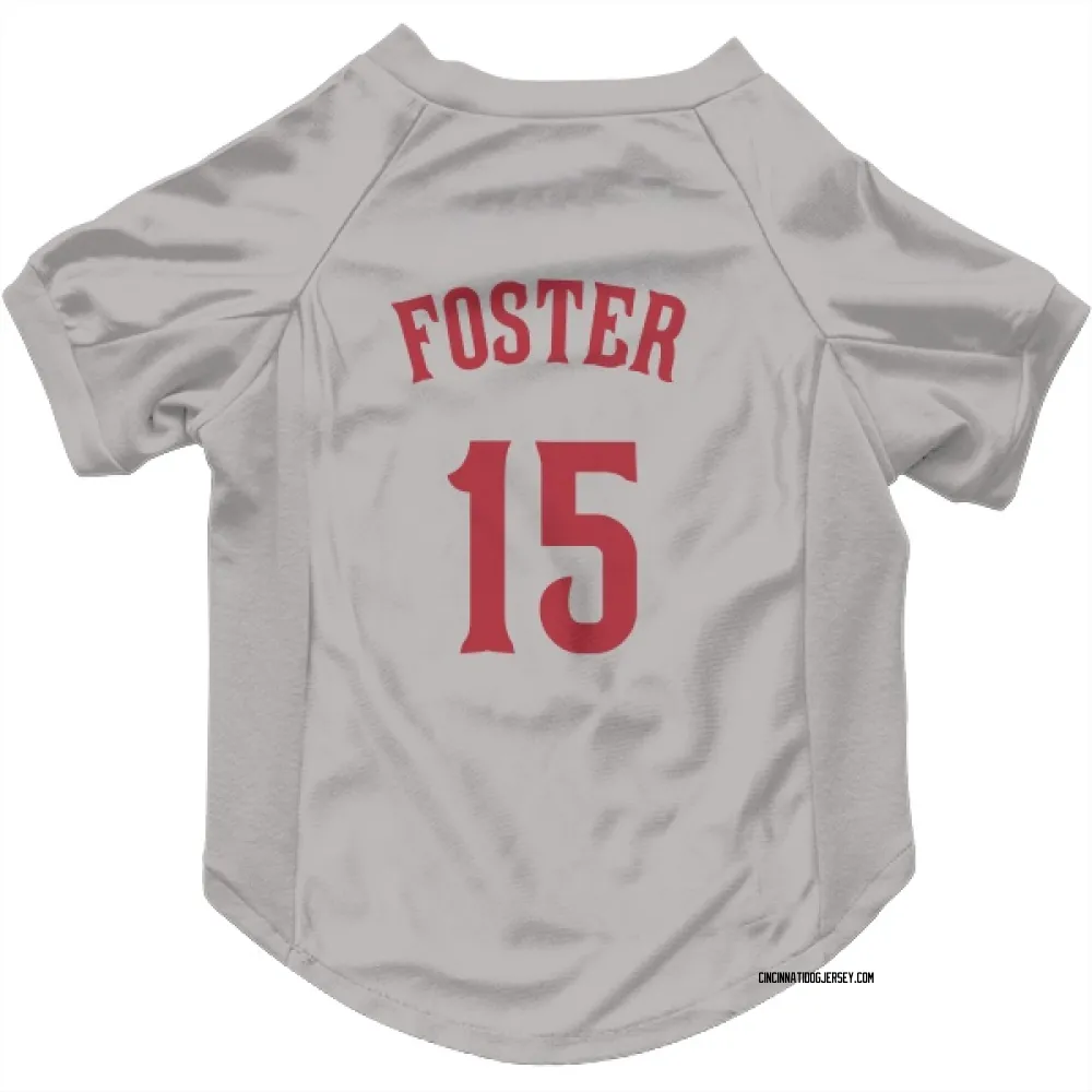 Cincinnati Reds George Foster Gray Pet Jersey for Dog & Cat
