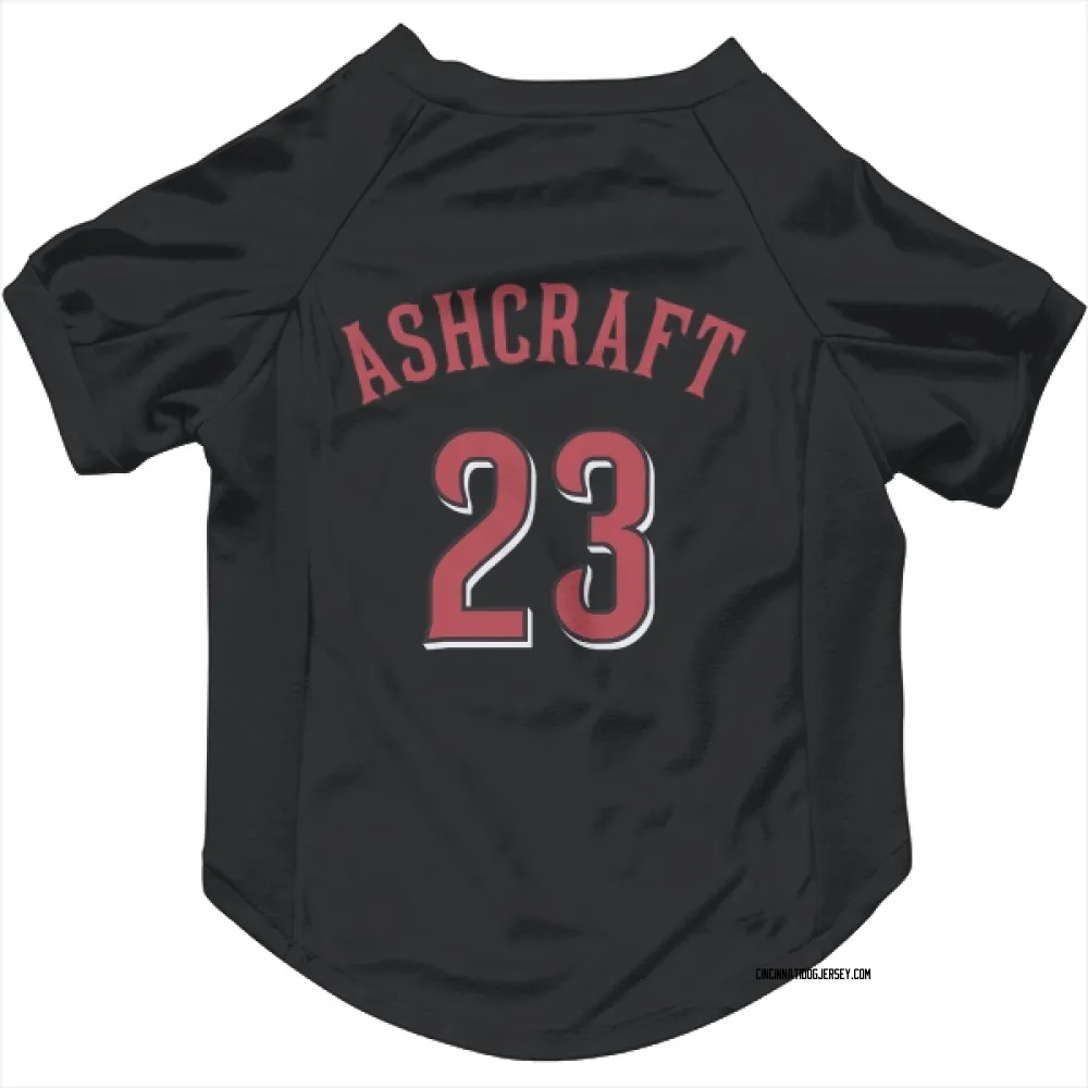 Cincinnati Reds Graham Ashcraft Black Pet Jersey for Dog & Cat