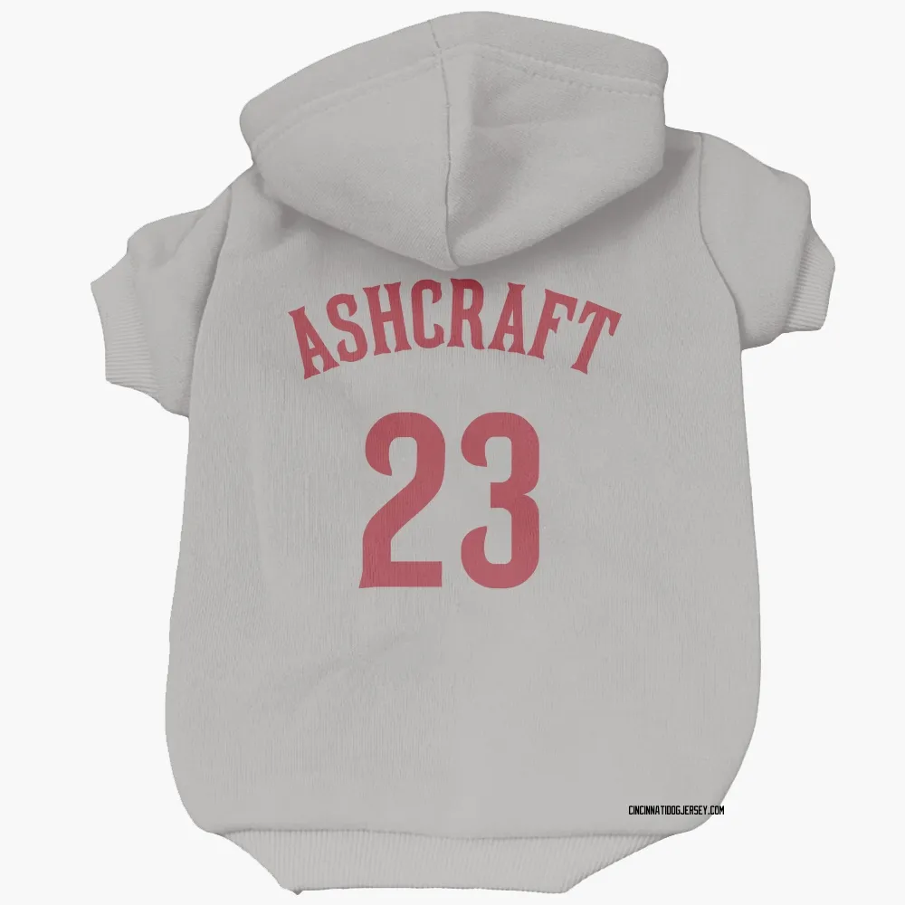 Cincinnati Reds Graham Ashcraft Gray Pet Hoodie for Dog & Cat