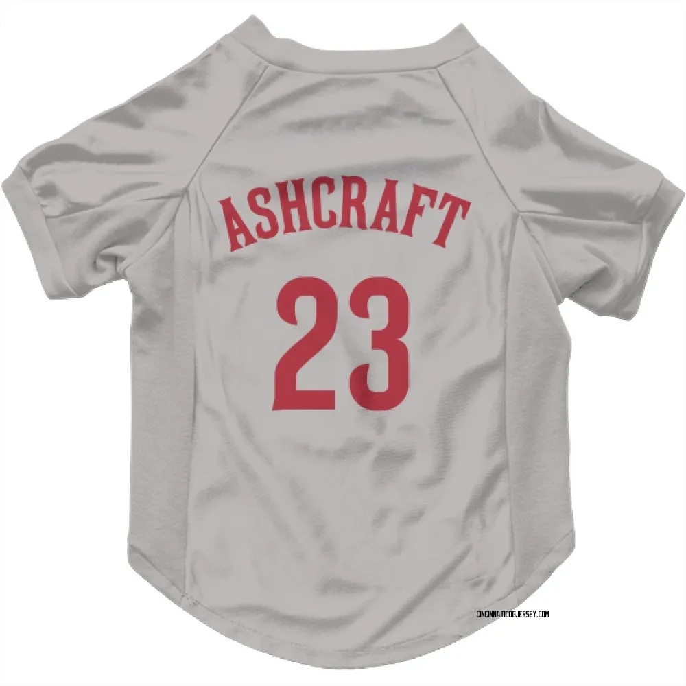 Cincinnati Reds Graham Ashcraft Gray Pet Jersey for Dog & Cat
