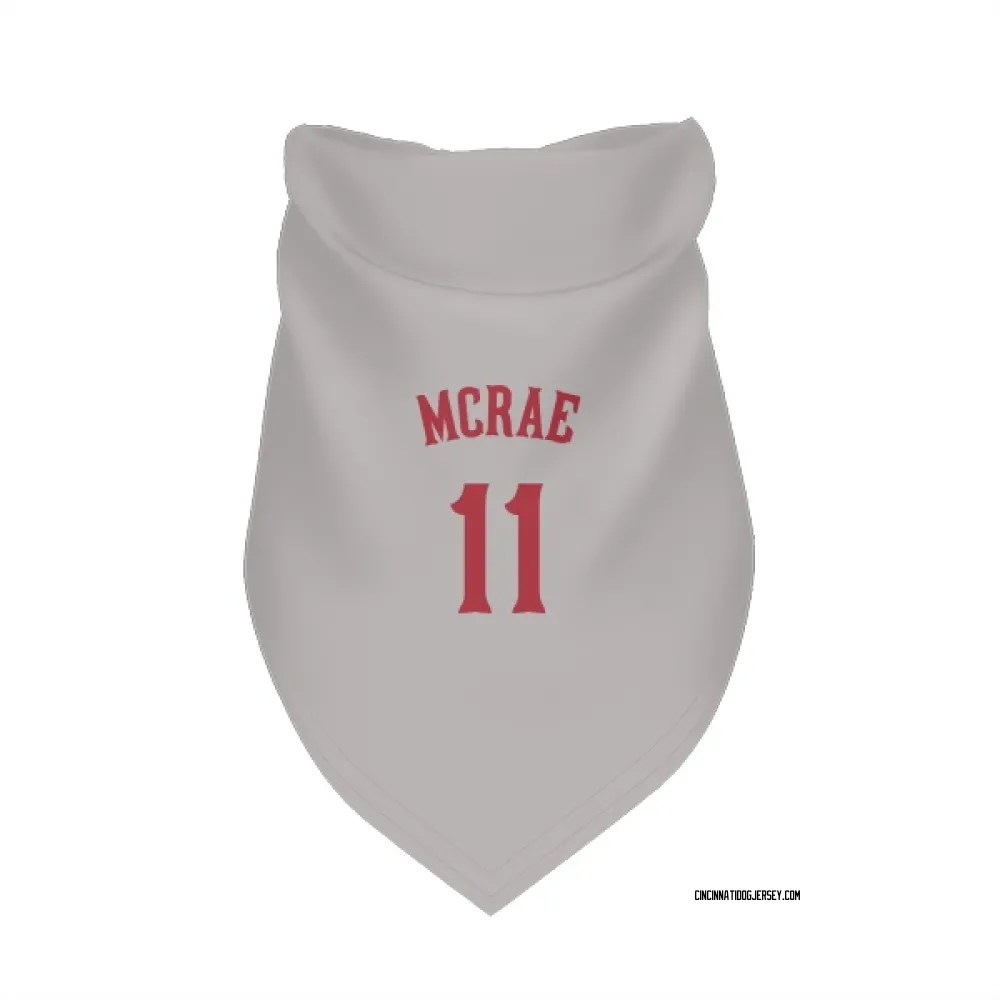 Cincinnati Reds Hal Mcrae Gray Pet Bandana for Dog & Cat