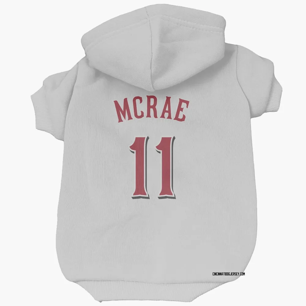 Cincinnati Reds Hal Mcrae White Pet Hoodie for Dog & Cat