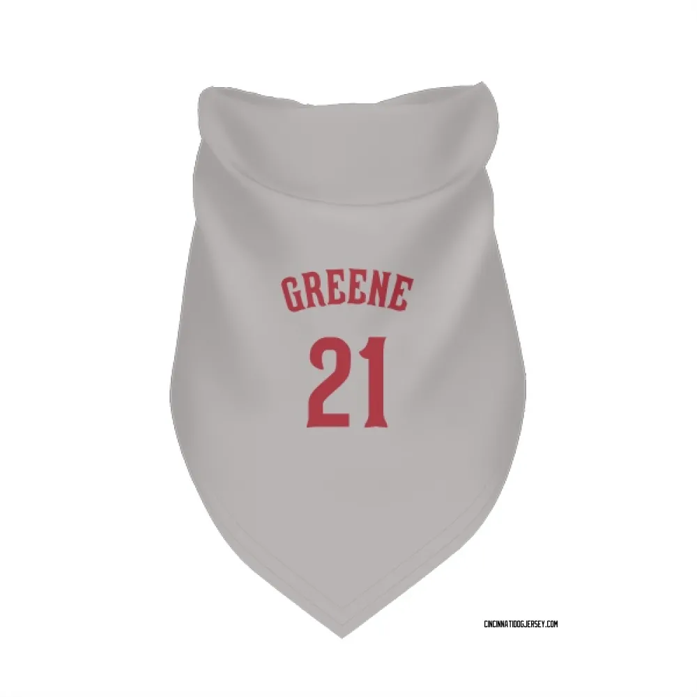 Cincinnati Reds Hunter Greene Gray Pet Bandana for Dog & Cat