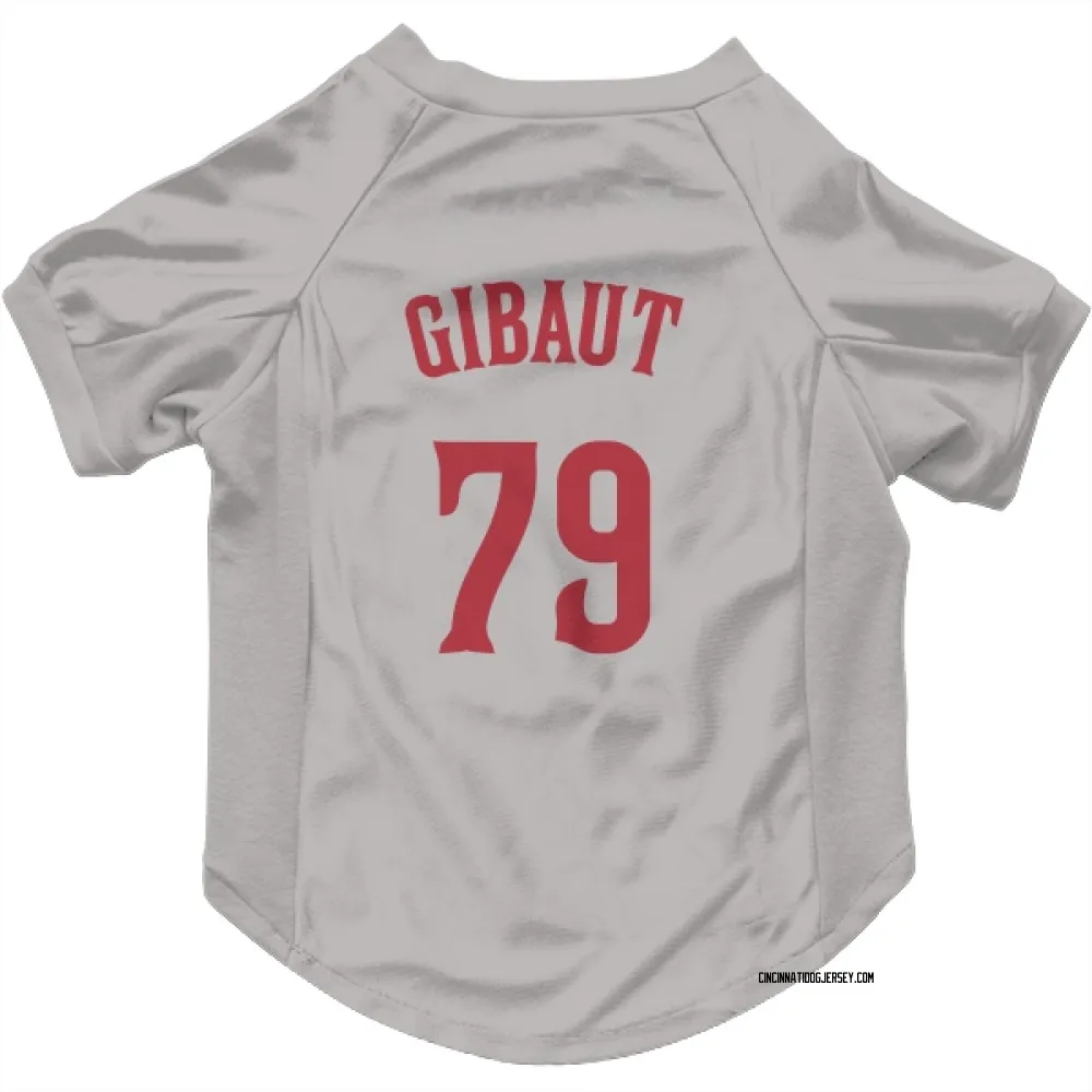 Cincinnati Reds Ian Gibaut Gray Pet Jersey for Dog & Cat