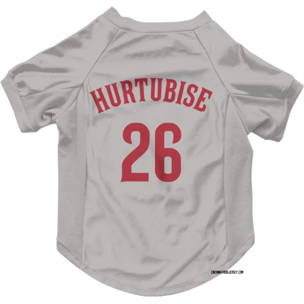 Cincinnati Reds Jacob Hurtubise Gray Pet Jersey for Dog & Cat