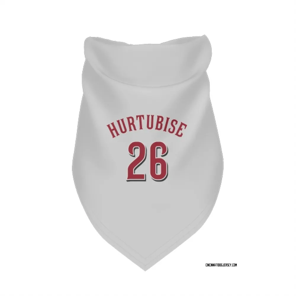 Cincinnati Reds Jacob Hurtubise White Pet Bandana for Dog & Cat