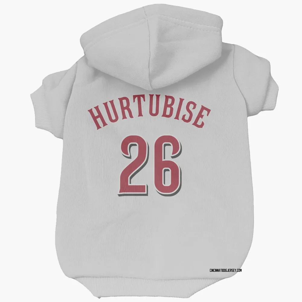 Cincinnati Reds Jacob Hurtubise White Pet Hoodie for Dog & Cat