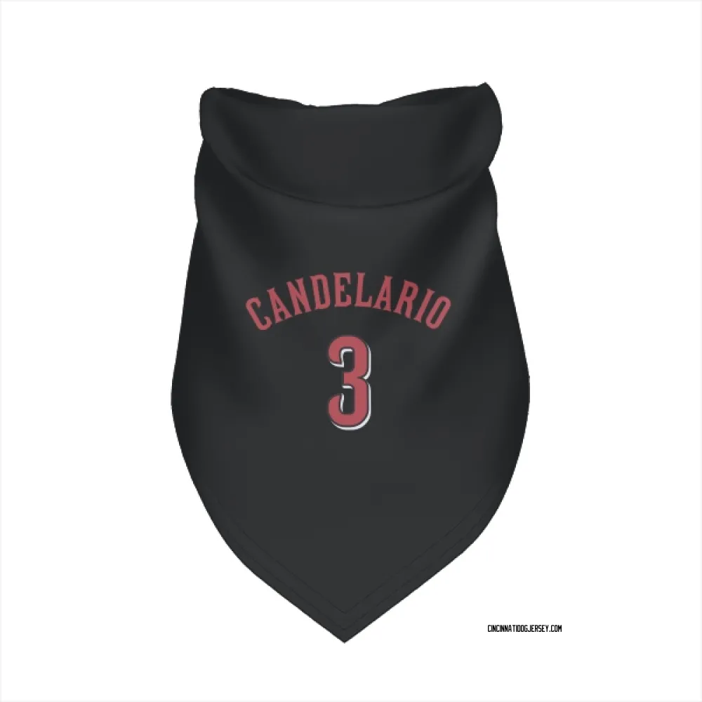 Cincinnati Reds Jeimer Candelario Black Pet Bandana for Dog & Cat