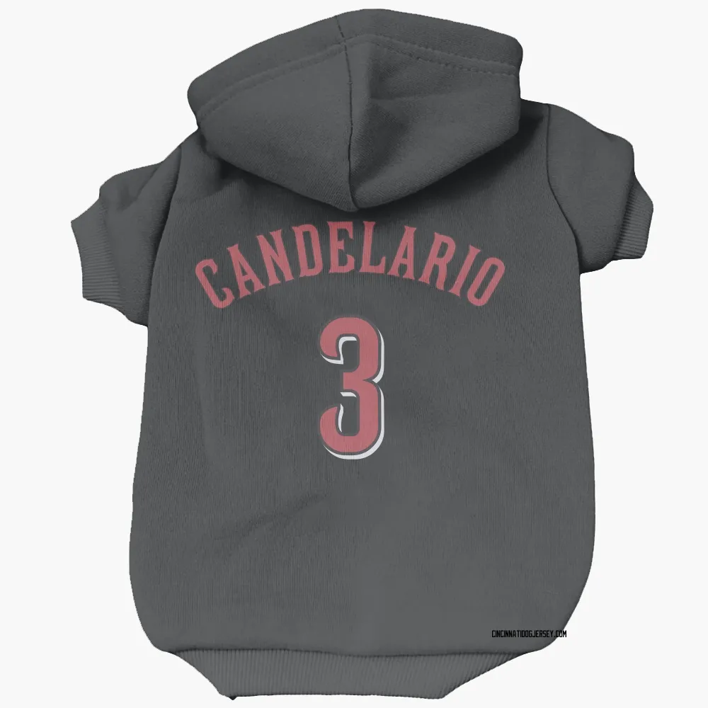 Cincinnati Reds Jeimer Candelario Black Pet Hoodie for Dog & Cat