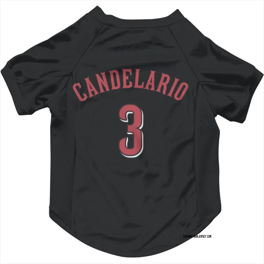 Cincinnati Reds Jeimer Candelario Black Pet Jersey for Dog & Cat