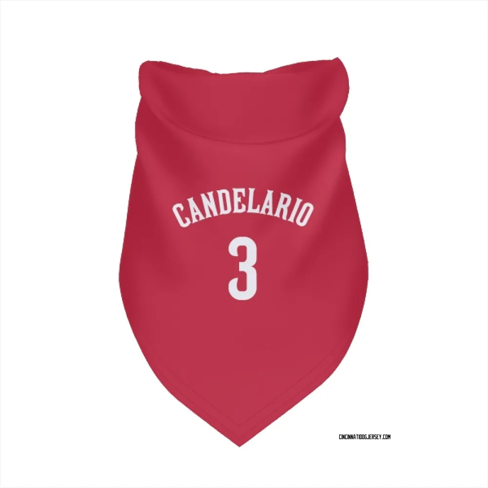 Cincinnati Reds Jeimer Candelario Red Pet Bandana for Dog & Cat