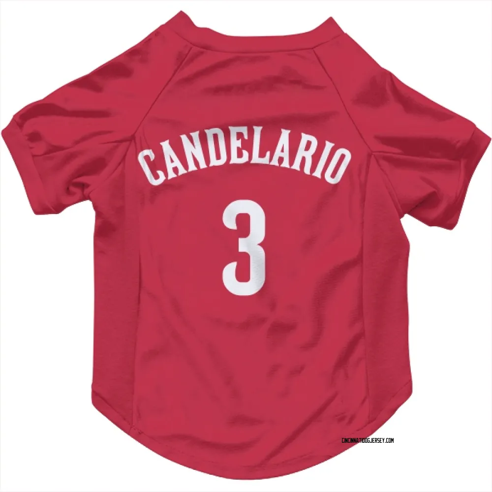 Cincinnati Reds Jeimer Candelario Red Pet Jersey for Dog & Cat