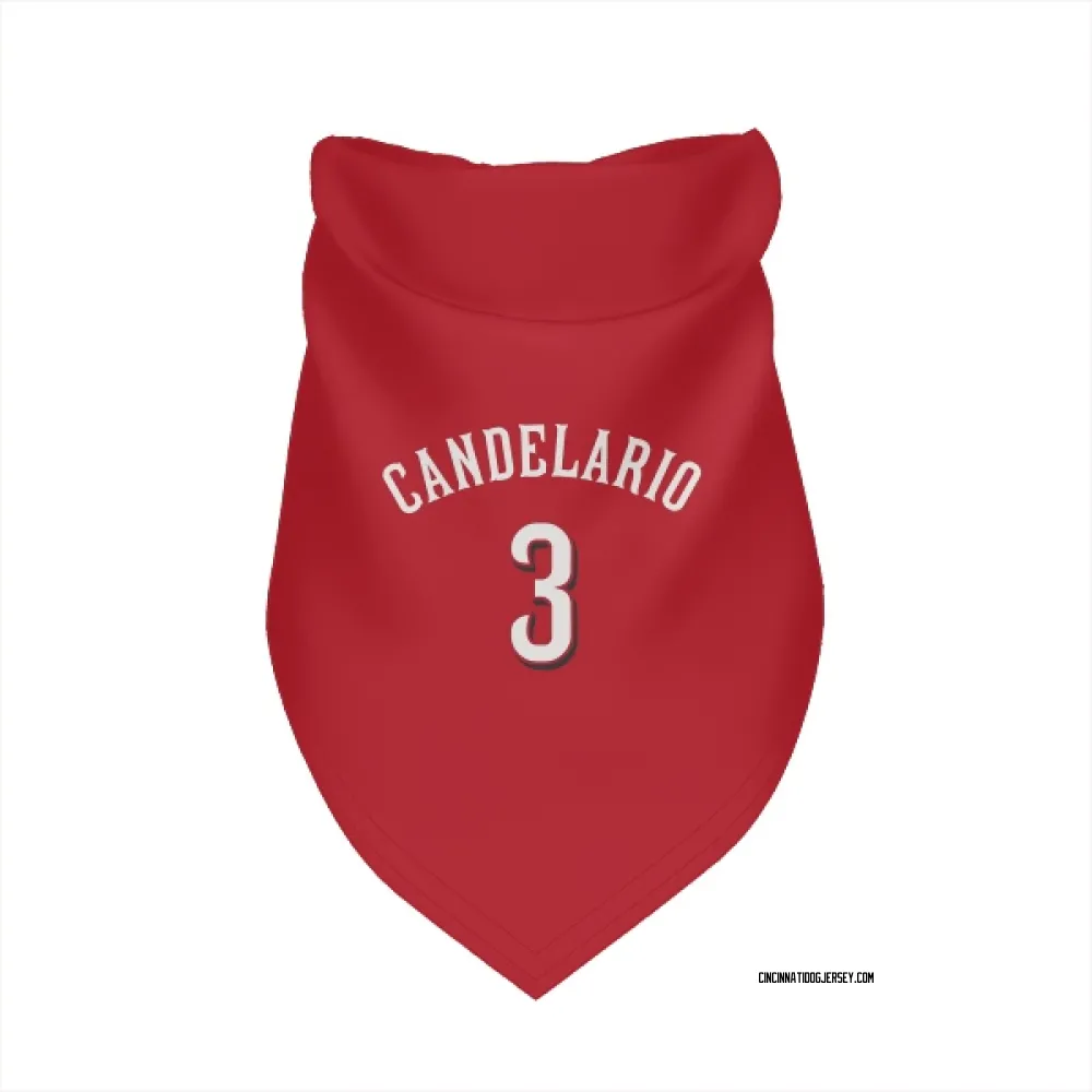 Cincinnati Reds Jeimer Candelario Scarlet Pet Bandana for Dog & Cat
