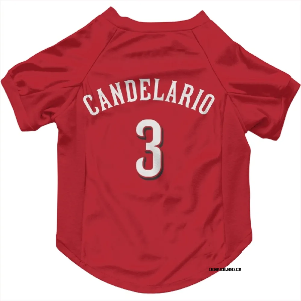 Cincinnati Reds Jeimer Candelario Scarlet Pet Jersey for Dog & Cat