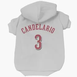 Cincinnati Reds Jeimer Candelario White Pet Hoodie for Dog & Cat