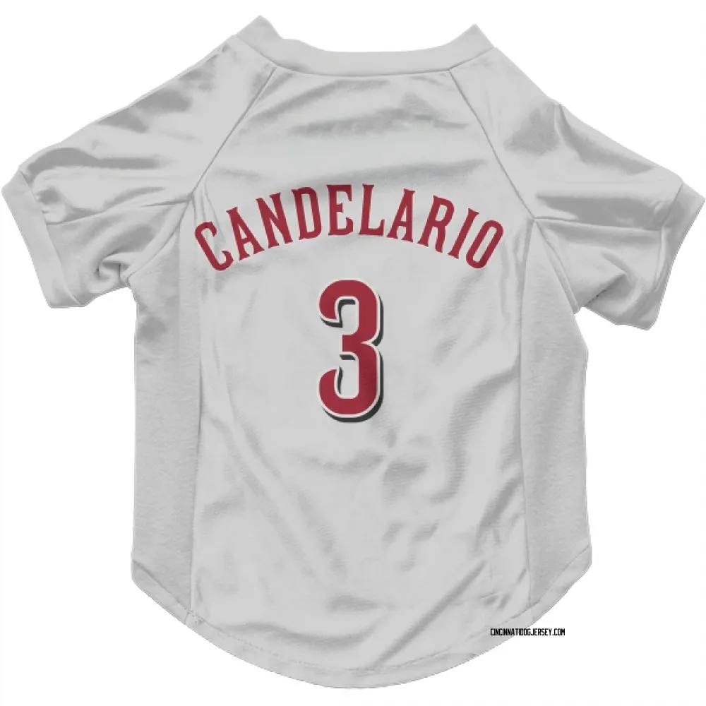 Cincinnati Reds Jeimer Candelario White Pet Jersey for Dog & Cat
