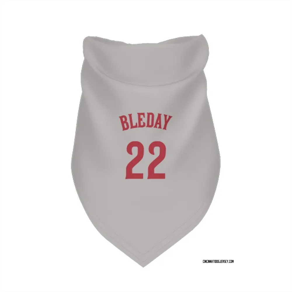 Cincinnati Reds JJ Bleday Gray Pet Bandana for Dog & Cat