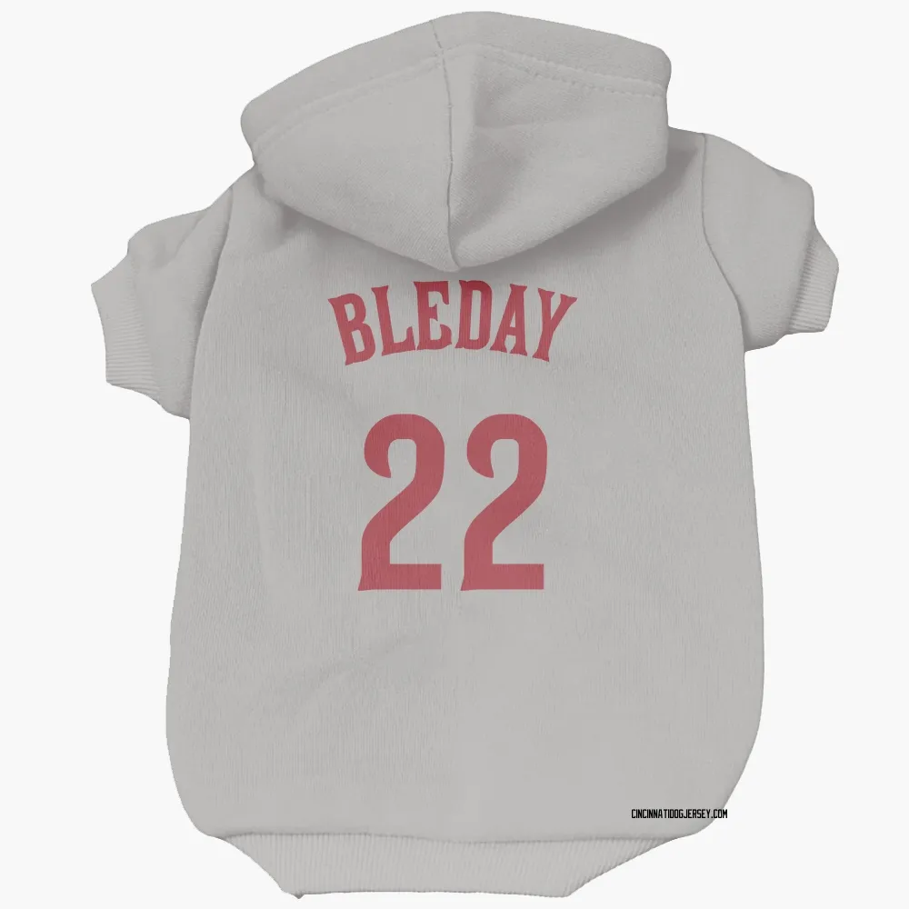 Cincinnati Reds JJ Bleday Gray Pet Hoodie for Dog & Cat