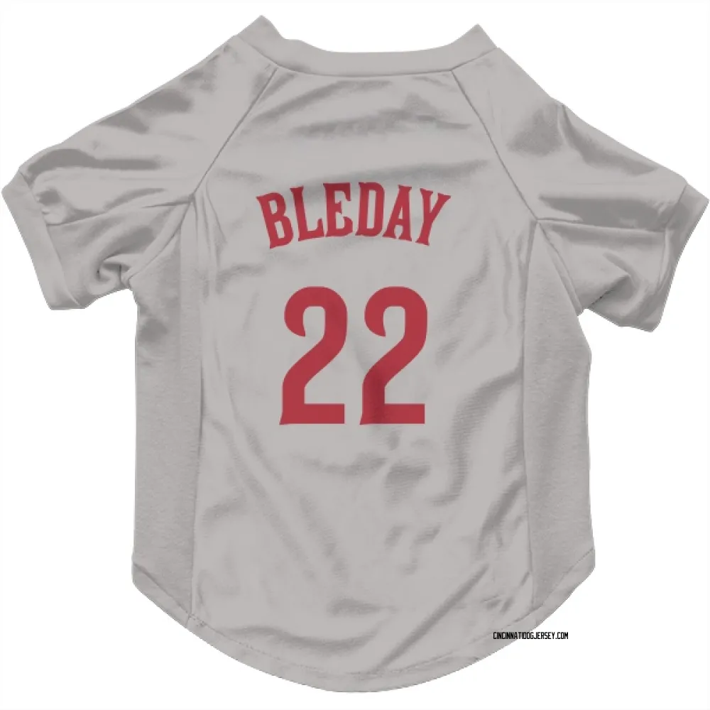 Cincinnati Reds JJ Bleday Gray Pet Jersey for Dog & Cat