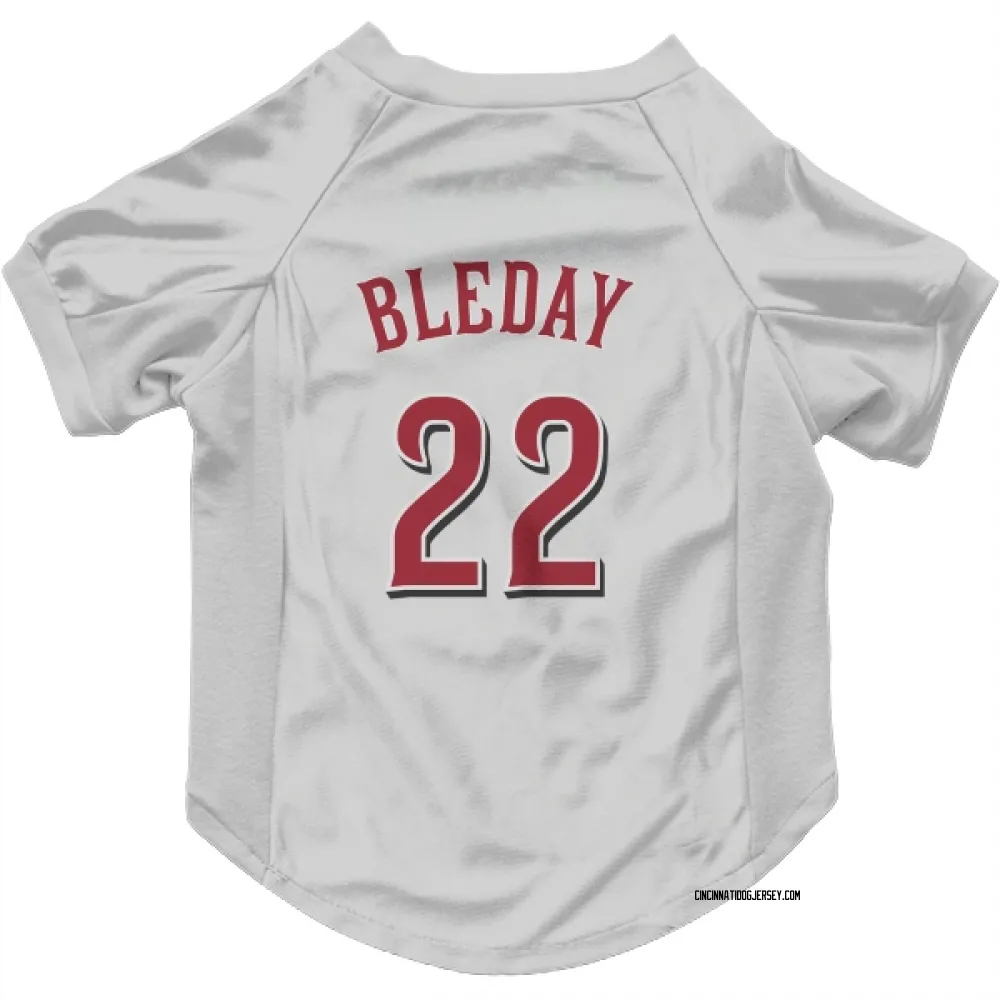 Cincinnati Reds JJ Bleday White Pet Jersey for Dog & Cat