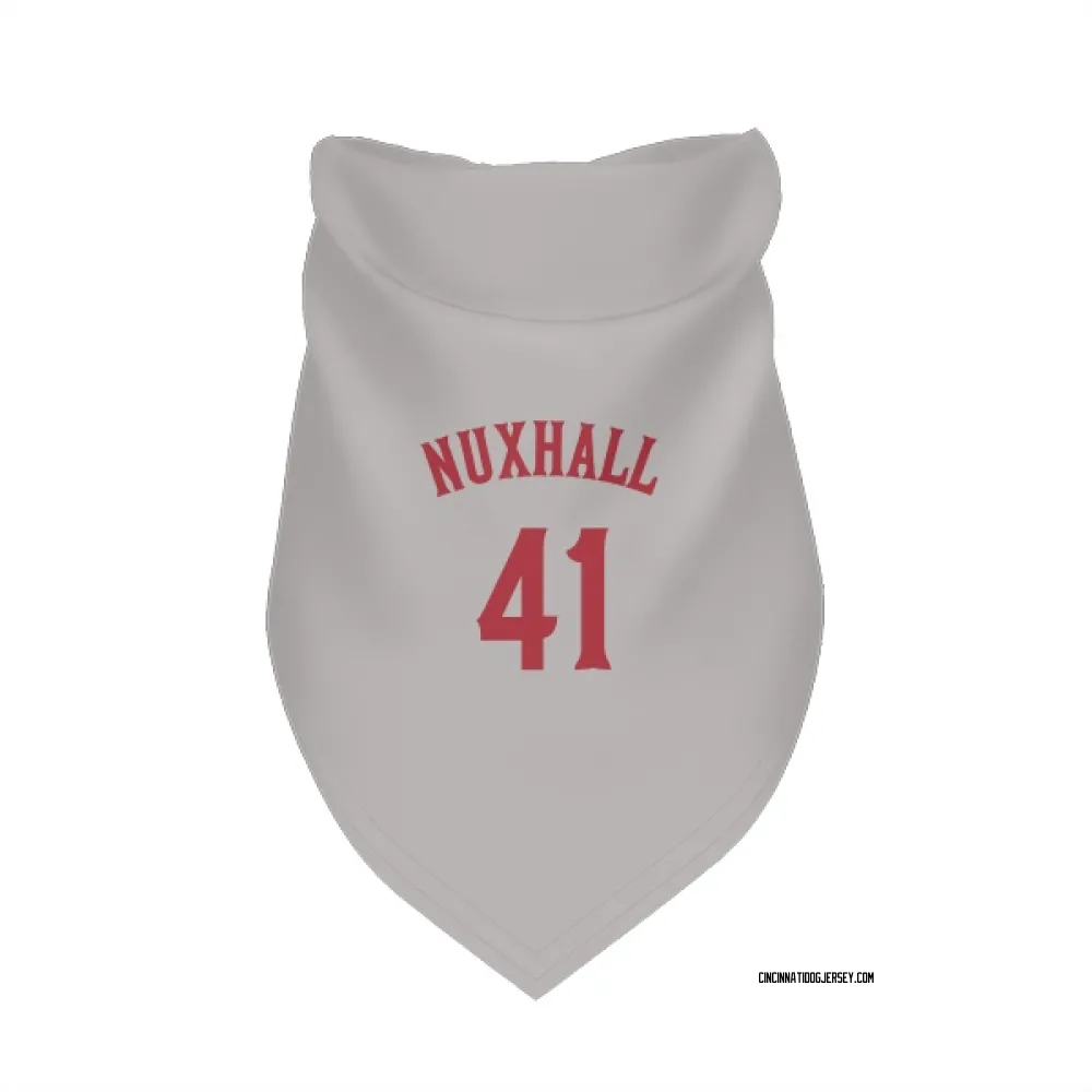 Cincinnati Reds Joe Nuxhall Gray Pet Bandana for Dog & Cat