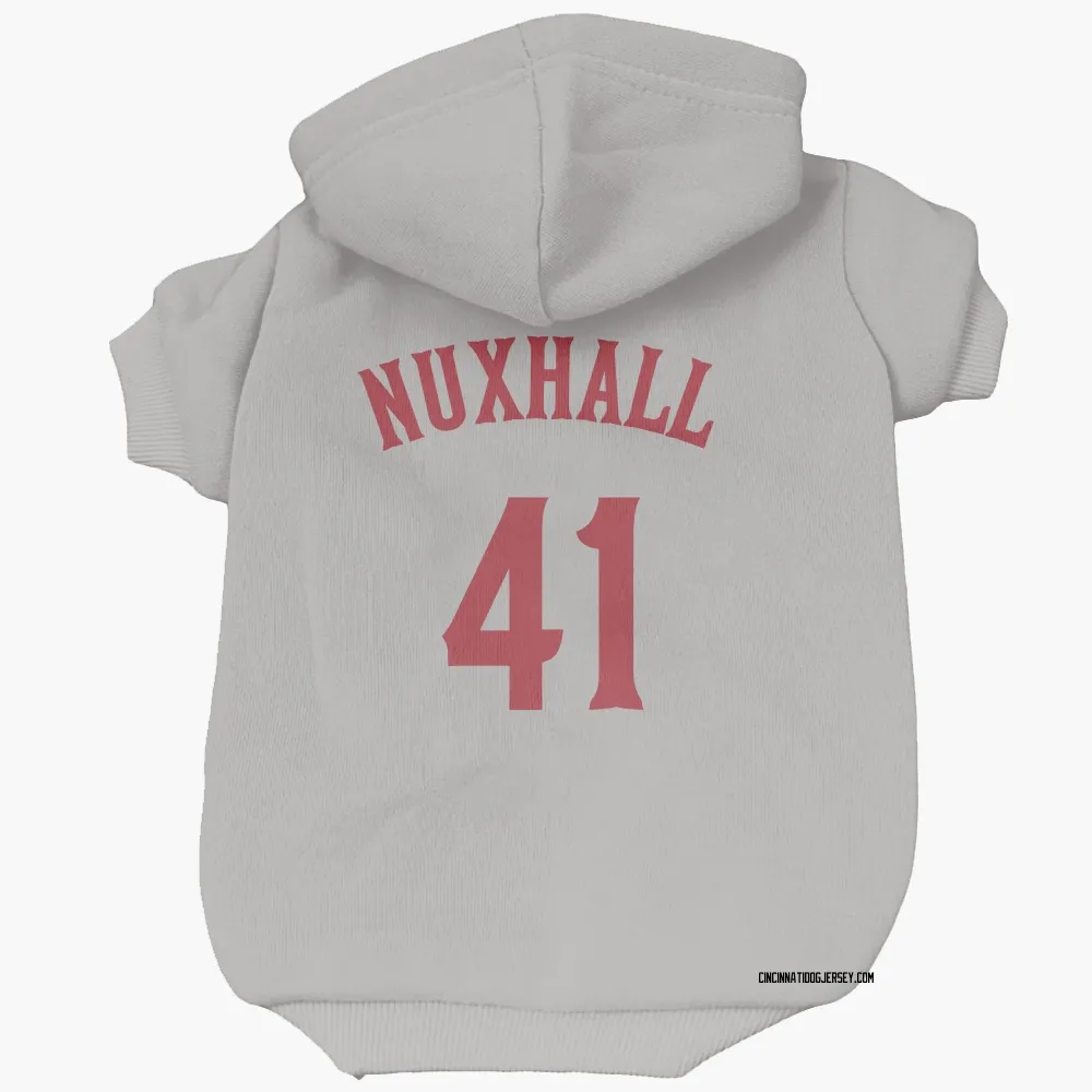 Cincinnati Reds Joe Nuxhall Gray Pet Hoodie for Dog & Cat