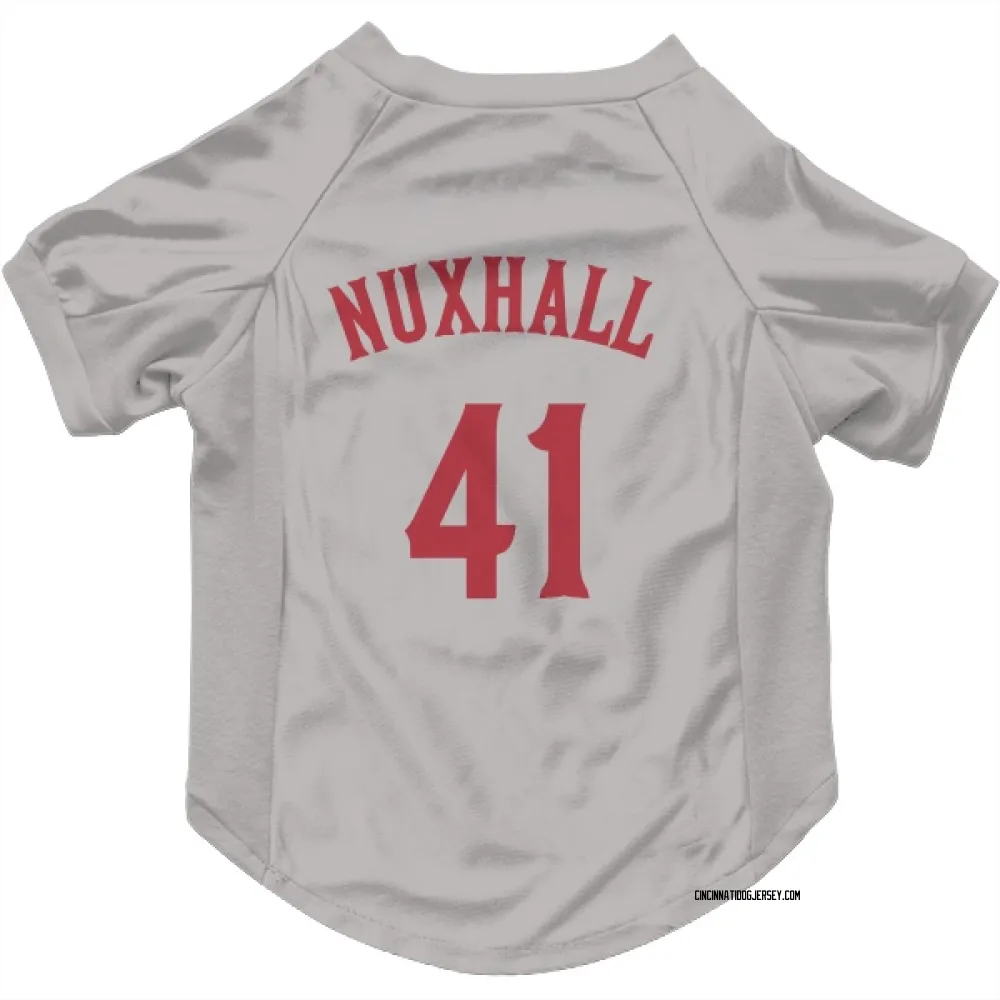Cincinnati Reds Joe Nuxhall Gray Pet Jersey for Dog & Cat