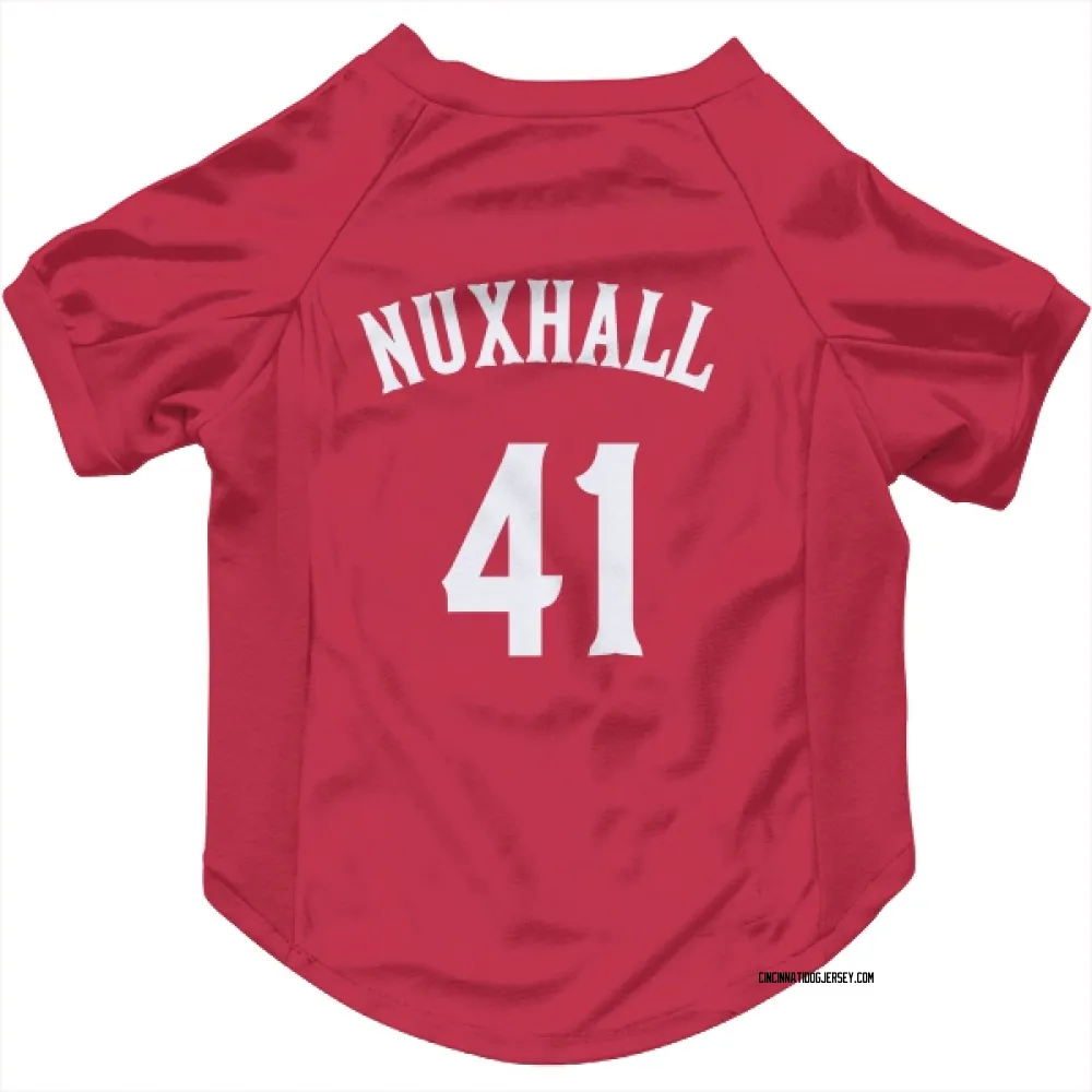Cincinnati Reds Joe Nuxhall Red Pet Jersey for Dog & Cat