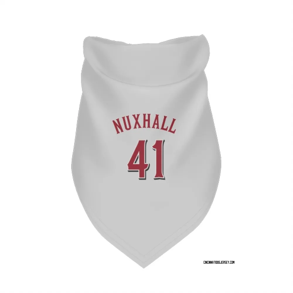 Cincinnati Reds Joe Nuxhall White Pet Bandana for Dog & Cat