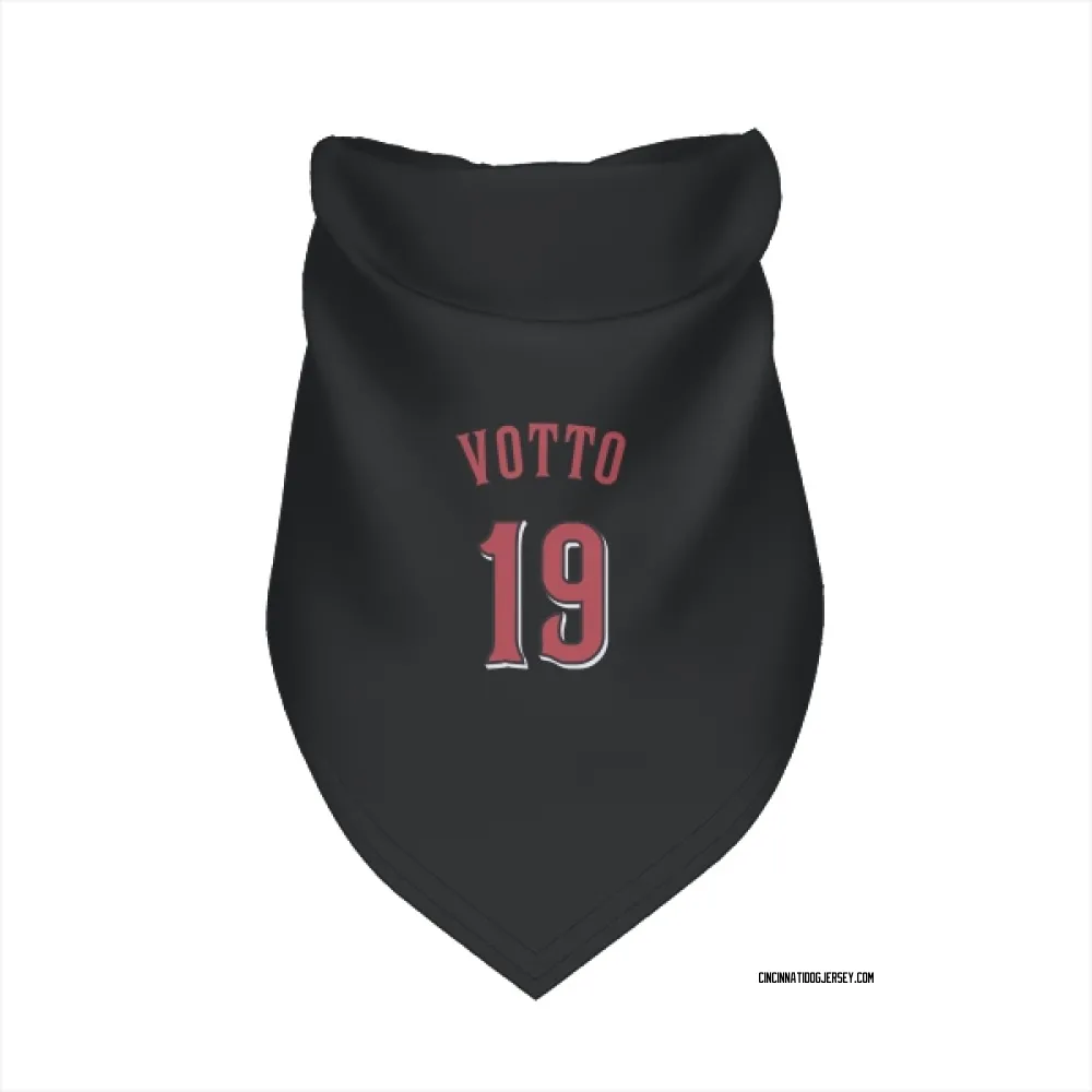 Cincinnati Reds Joey Votto Black Pet Bandana for Dog & Cat