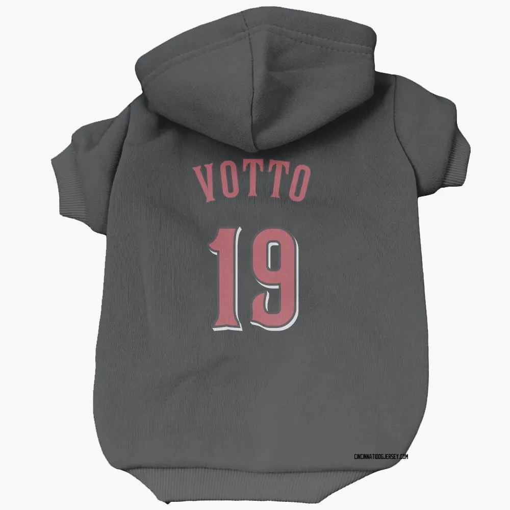 Cincinnati Reds Joey Votto Black Pet Hoodie for Dog & Cat