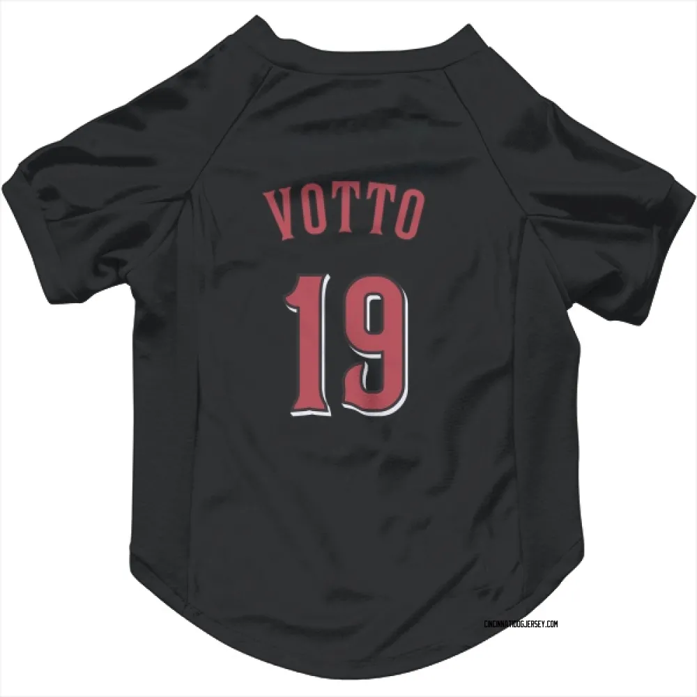 Cincinnati Reds Joey Votto Black Pet Jersey for Dog & Cat